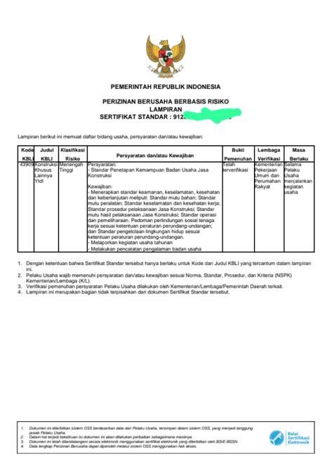 Sertifikat & Perizinan Konstruksi
